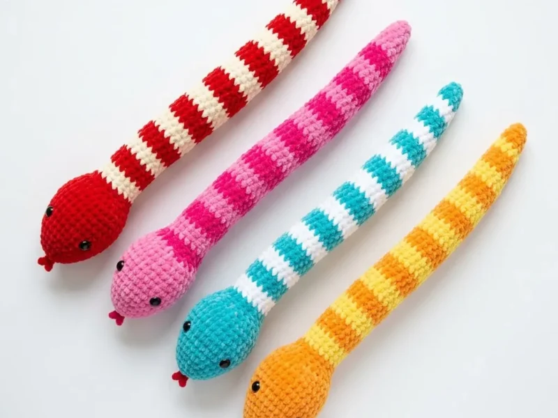 Candy Stripe Snake Amigurumi Free Crochet Pattern