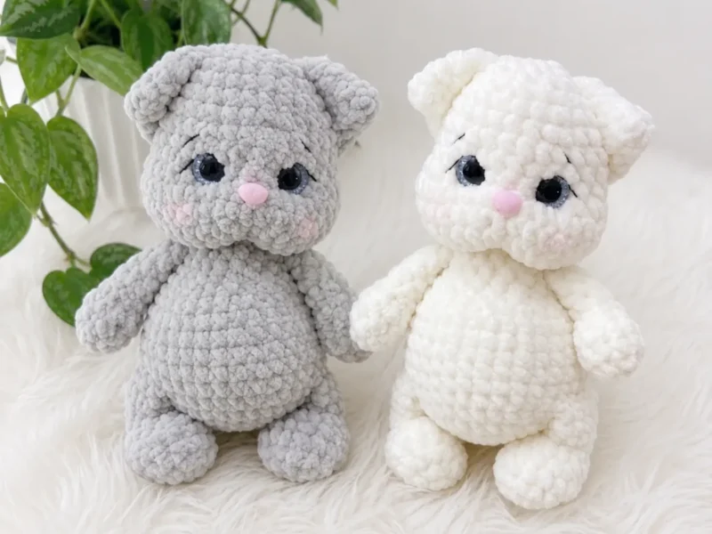 Chubby kitten amigurumi crochet pattern