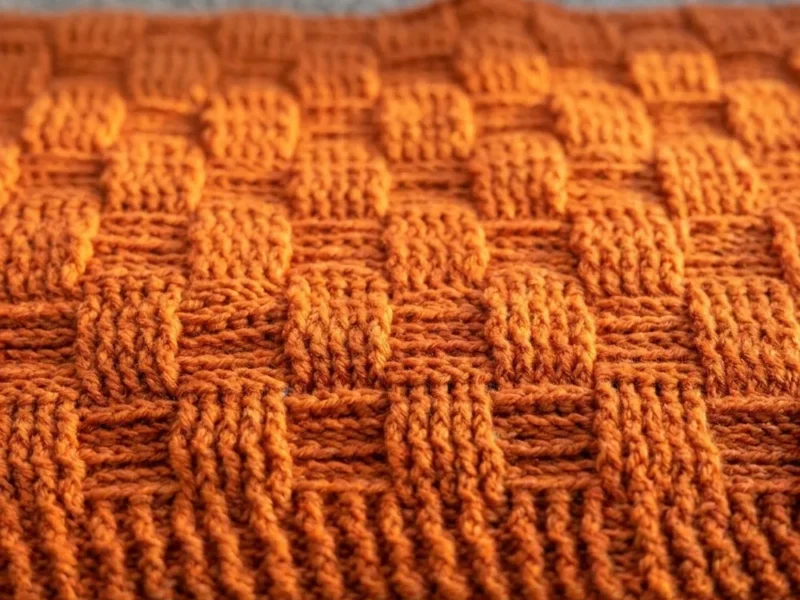Cozy basketweave throw with a ribbed trim