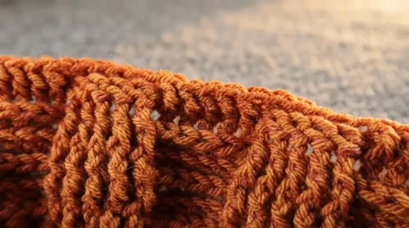 Cozy basketweave throw with a ribbed trim — photo 3