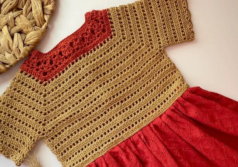 Crochet Yoke Dress Pattern: Sweet Top-Down Style For Girls