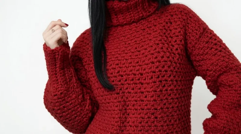 Easy Crochet Sweater Pattern with Textured Rice Grain Stitch — photo 2