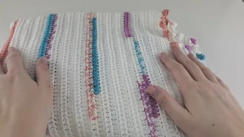 Easy Striped Baby Blanket Pattern For Beginners — photo 2