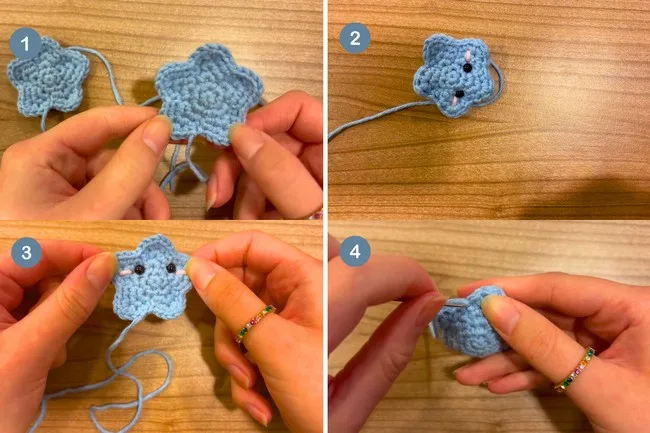 A five-pointed amigurumi star keychain for beginners — photo 3