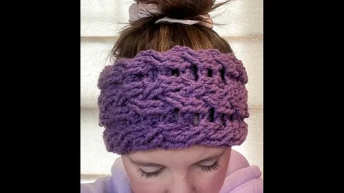 Cable stitch crochet ear warmer headband pattern