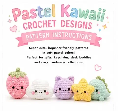 Kawaii pastel amigurumi crochet pattern