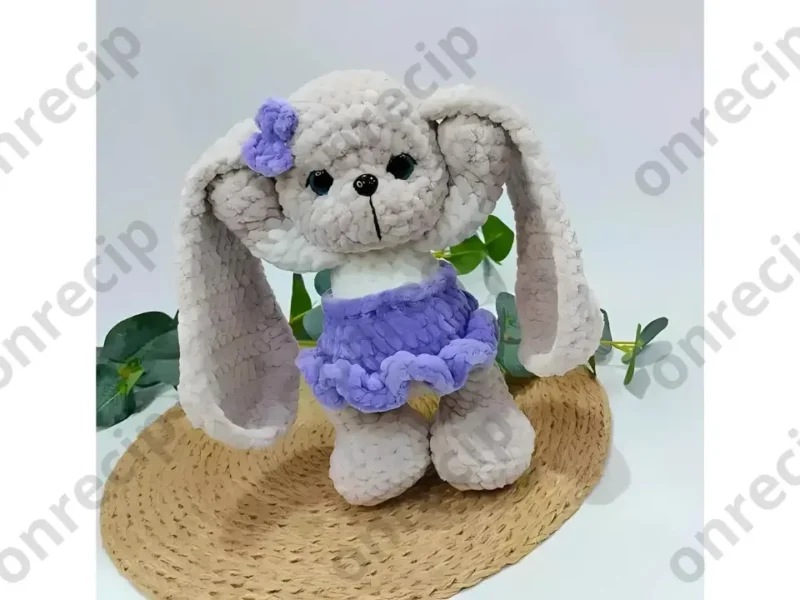 Long-eared bunny in a dress amigurumi pattern